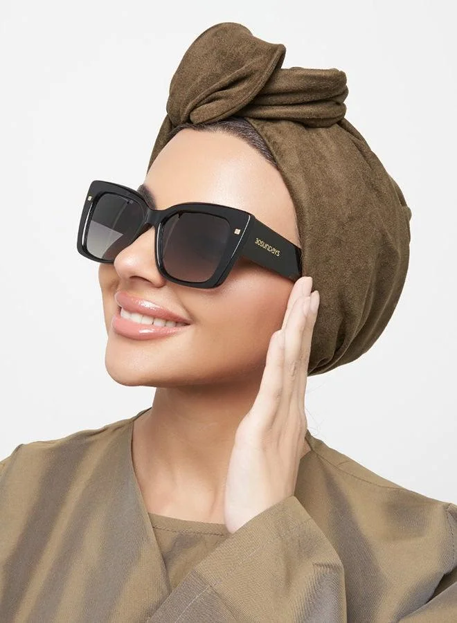 30Sundays 30Sundays MAREN,Women Sunglasses, Cat Eye Sunglasses, UV Protection: UV400 (Black,Gray)