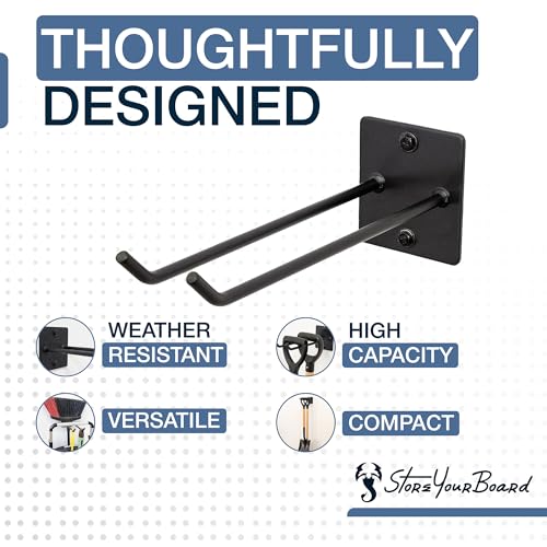 StoreYourBoard Tool Max Single Storage Rack, Wall Mount Home and Garage Hook, Steel Gear Organizer and Hanger - Image 5