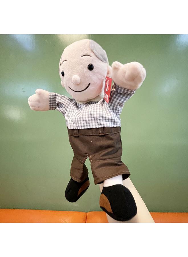 Bluejw Plush Figure Hand Puppet Toy Grandpa Primary School Early Education Parent-child Gloves Farmer In Stock Wholesale Teaching  - Image 3