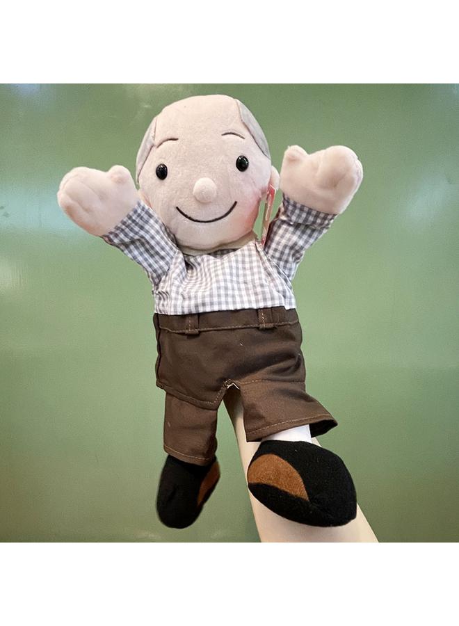 Bluejw Plush Figure Hand Puppet Toy Grandpa Primary School Early Education Parent-child Gloves Farmer In Stock Wholesale Teaching  - Image 4