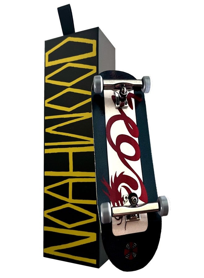 Noahwood PRO Fingerboard Complete (6-Layer Colour Maple Wooden Deep Concave 35.5 x 97mm Handmade Deck + 34.5mm ARK 1G Truck + Gray Wheels ii) (Limited Collection 2024 Loong) - Image 1