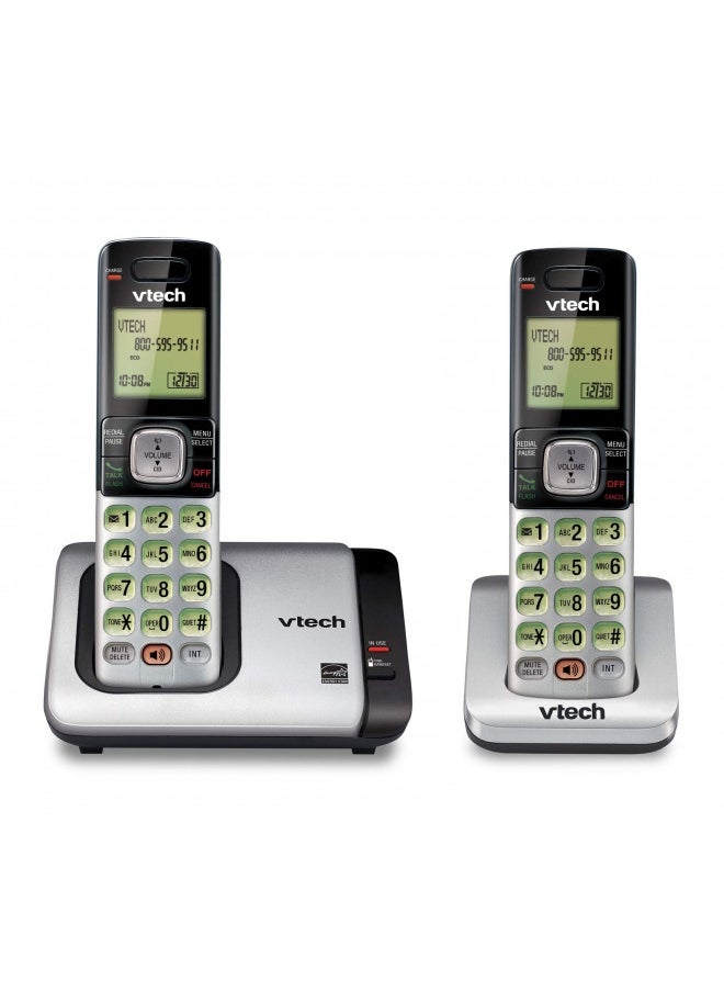 vtech - Vtech Cs6719-2 2-Handset Expandable Cordless Phone With Caller Id/Call Waiting, Handset Intercom And Backlit Display/Keypad, Silver - Image 1