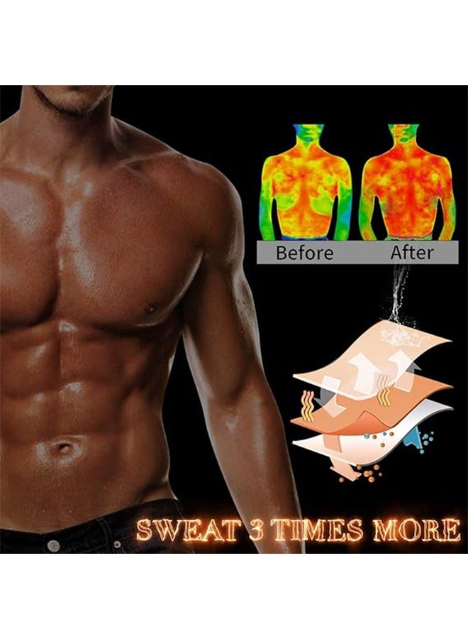 جي آر كيه سي صدريه لتقليص البطن للرجال مع تحكم مزدوج في البطن، إخفاء الكرش، الاحتفاظ بالحرارة، مشد ضيق للرياضة وساونا للتمارين الرياضية - Image 4