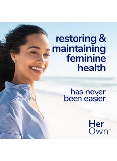 Her Own her own UTI, Helps Restore pH Balance, Supports Vaginal Flora and Balance, Promotes Urinary Health, 7 Strain Probiotic Blend, Shelf Stable, Gluten and Soy Free, Vegan, 30 Capsules, 30 Servings  - Image 4