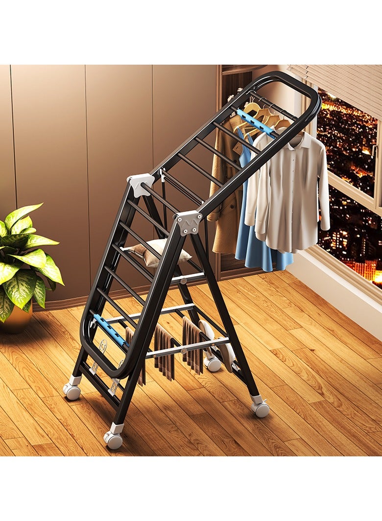 Clothes drying rack floor folding wing-shaped household clothes drying pole - Image 2