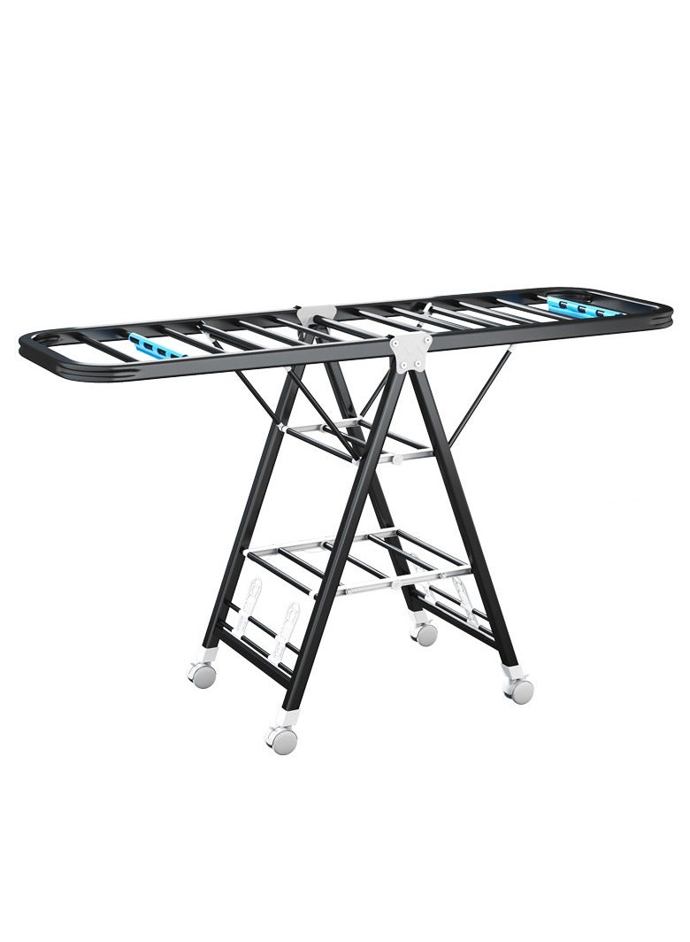 Clothes drying rack floor folding wing-shaped household clothes drying pole - Image 4