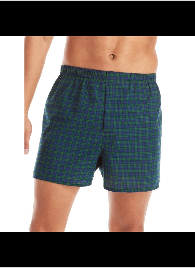 Hanes Boxer Mens Hanes P3 Tartan WM Footprint 833P3  - Image 1