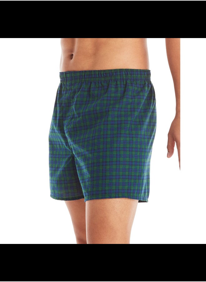 Hanes Boxer Mens Hanes P3 Tartan WM Footprint 833P3  - Image 3
