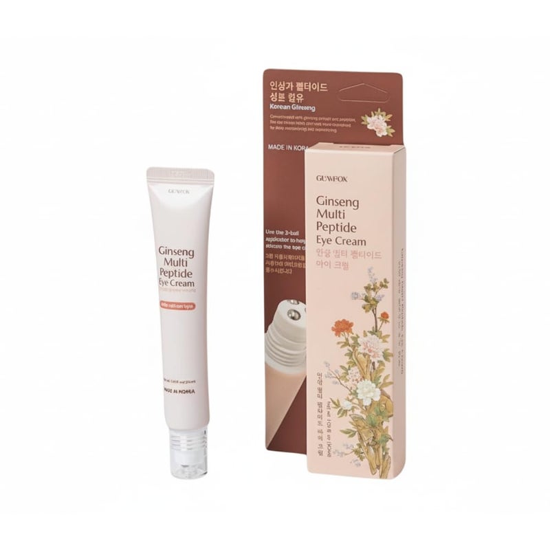 Glamfox Ginseng Multi Peptide Eye Cream with Massage Roller, 30ml - Image 1