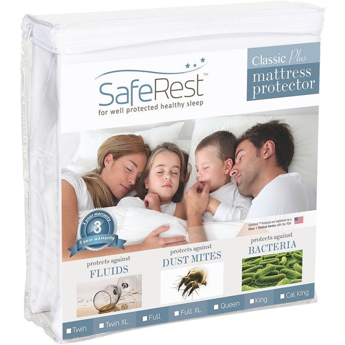 MATTRESS PROTECTOR TWIN XL COLLEGE DORM ROOM NEW HOME FIRST APARTMENT ESSENTIALS COTTON WATERPROOF MATTRESS COVER PROTECTOR ENCASEMENT PREMIUM