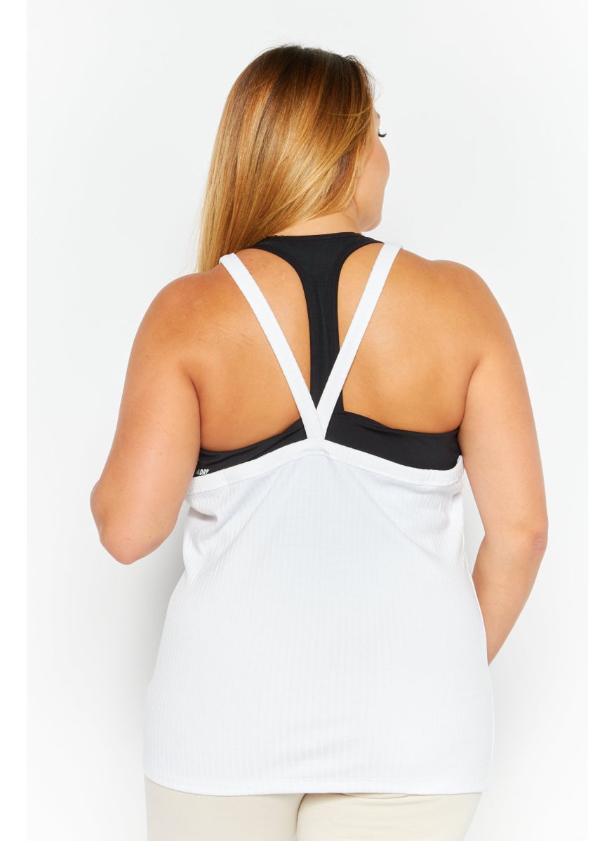 PUMA Women Slim Fit Sleeveless Training Tank Top, White  - Image 4