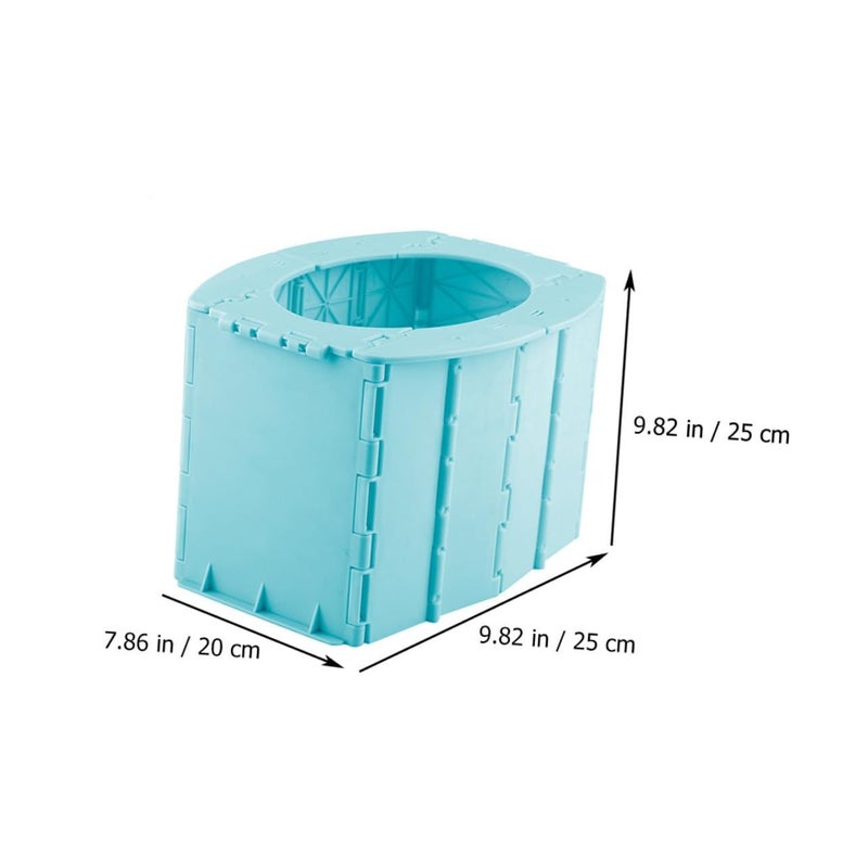 Portable Folding Travel Potty Chair Lightweight Blue For Car And Outdoor Use - Image 3