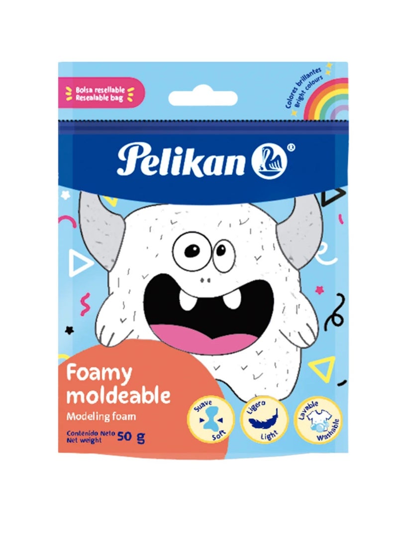 Pelikan Foamy Moldeable Modeling Foam WHITE 50g - Image 1