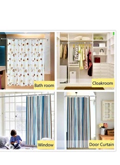 Lavish 2 Pcs Adjustable No Drill Tension Rod Curtain Shower Rod, 39.4 Inch-78.7 Inch  - Image 5