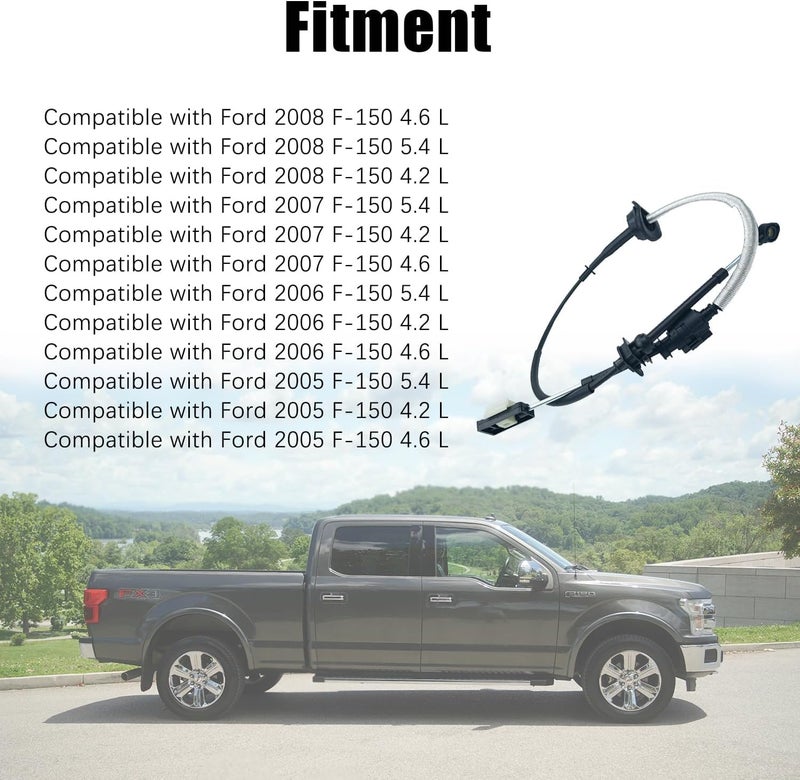 WayJun Automatic Transmission Gear Shift Cable for F-150 2007-2010 & MARK LT 2007, OEM Replacement 5L3Z7E395AA - Image 3