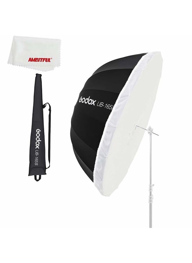 Godox UB-165S 65 inch 165cm Parabolic Inner Silver Reflec Umbrella Studio Light Umbrella with Diffuser Cover Cloth - Image 1