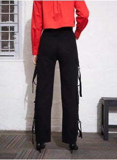 SASSAFRAS Zipper Pocket Cargo Straight Jeans by Styli  - Image 5