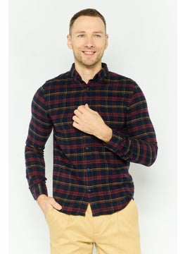 Men Regular Fit Checkered Long Sleeves Casual Shirt, Navy Blue - pzsku/ZE340B6B3D47A3FAC4EDBZ/45/_/1739283182/2932122b-82a1-4de4-85e3-c89b9d3f2b90