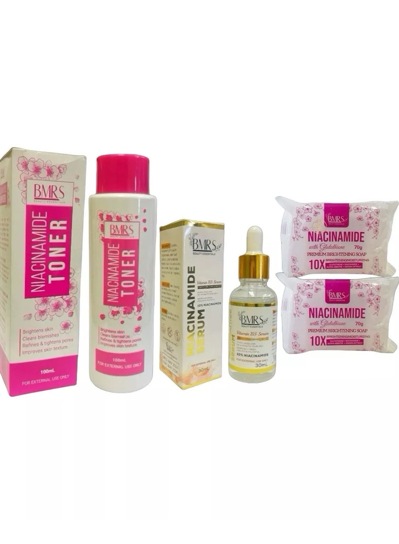 بمارس مجموعة تجميل النياسيناميد: صابون، تونر، وسيروم