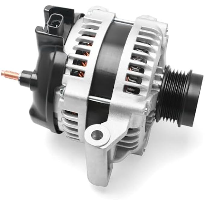 HXYBBGS 104210-1900 Alternator Compatible with Chevrolet Buick Models - Malibu 2013-2015 Impala 2014-2015 Regal 2014-2017 Envision 2017-2020 2.0L 2.5L 12V 130A 5-Groove Decoupler Pulley CW - Image 1