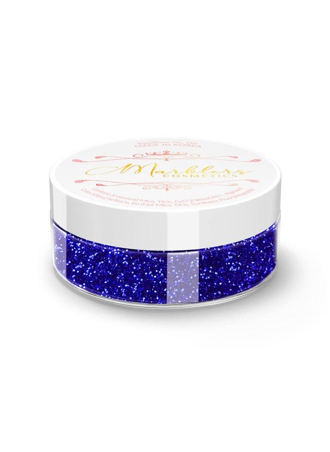 MARBLERS Twinkle Face & Body Glitter [Royal Blue] 0.18oz (5g) | Fine | Non-Toxic | Vegan | Cruelty-Free | Ethically Sourced | Festival Makeup | Eye, Hair, Nail, Eyeshadow | Cosmetic Grade  - Image 1