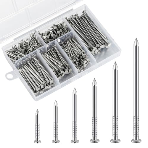 Wensilon 430pcs Stainless Steel 304 Nails Kit, Hanging Nails Kit, Wall Nails Kit, Dowels Kit, Long Nails Kit - Image 1