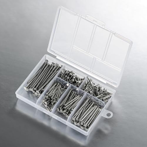 Wensilon 430pcs Stainless Steel 304 Nails Kit, Hanging Nails Kit, Wall Nails Kit, Dowels Kit, Long Nails Kit - Image 2