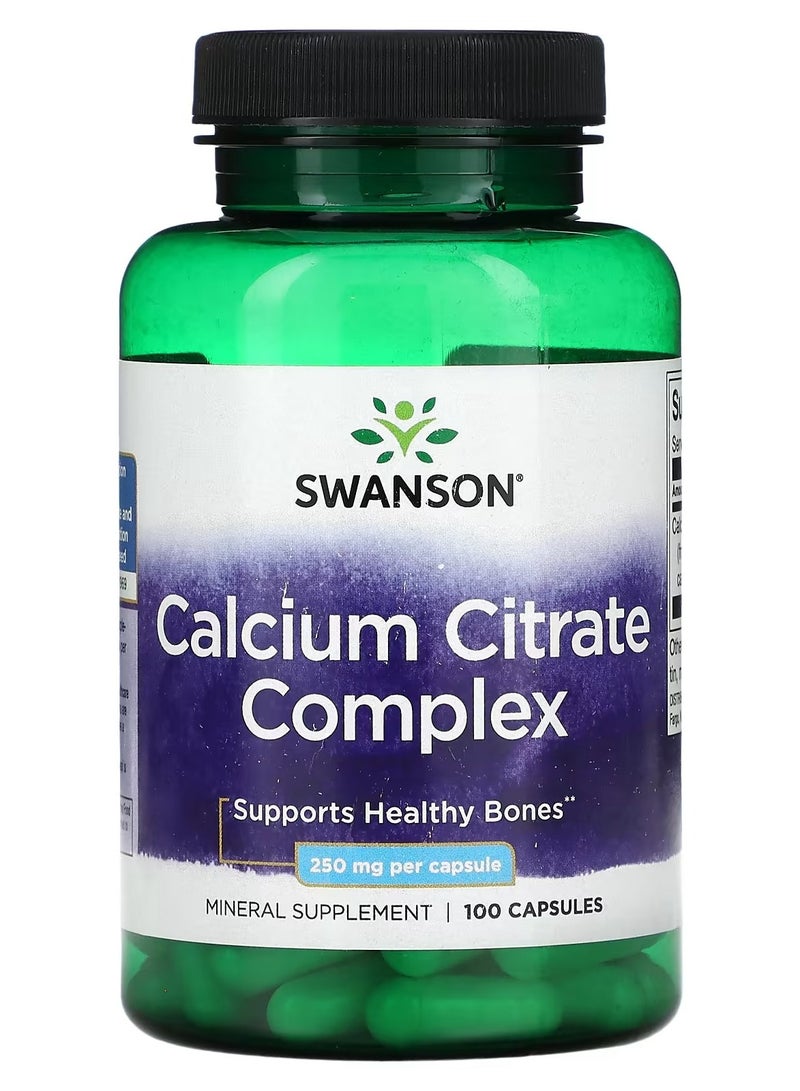 Swanson, Calcium Citrate Complex, 250 mg , 100 Capsules