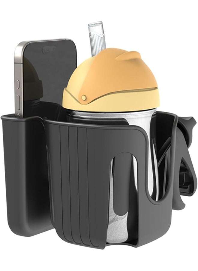 WedFeir 2-in-1 Universal Cup Phone Holder for Uppababy Nuna Doona Strollers, Bike, Walker, Wheelchair, Scooter - Image 1