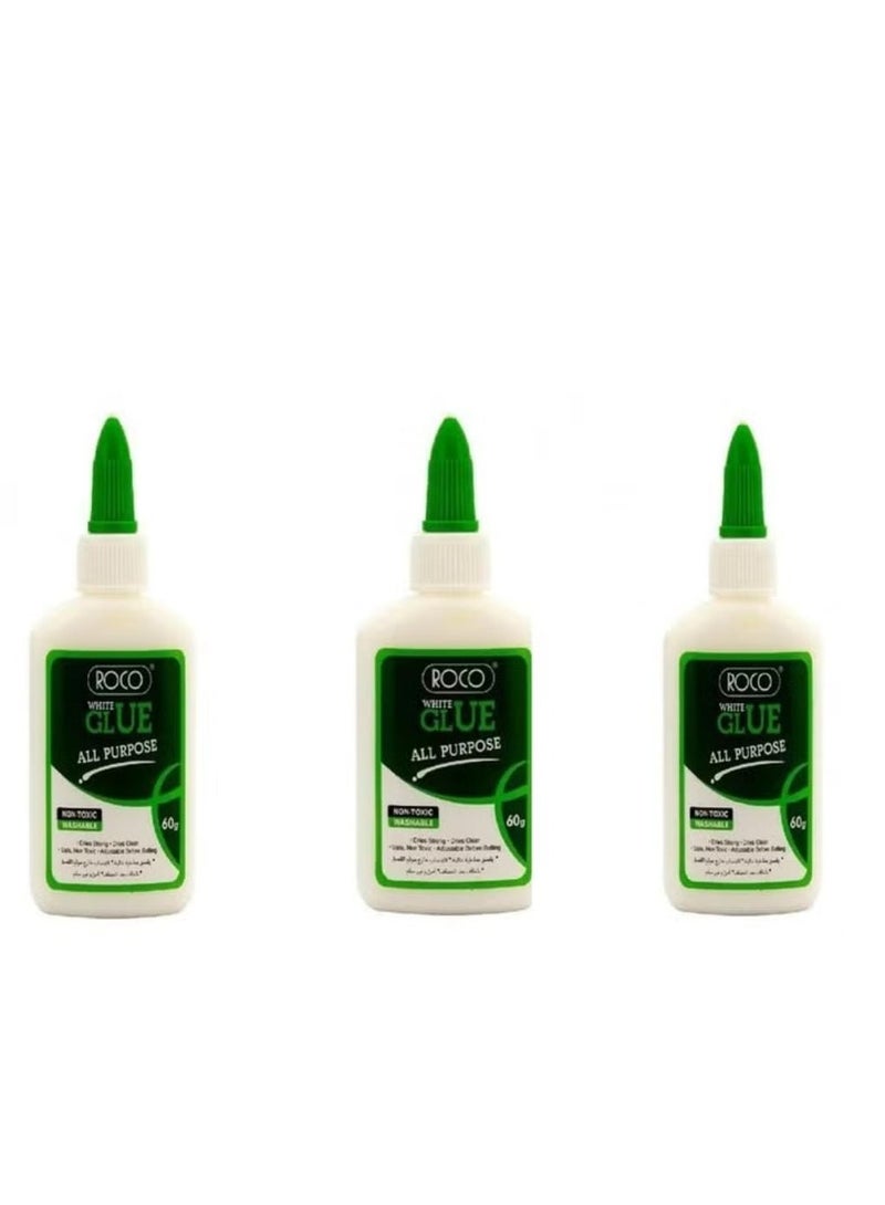 غراء ابيض من ثلاث قطع 60 ملي