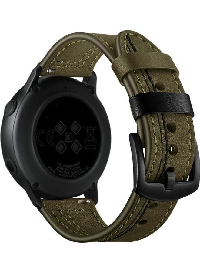 NIBEMINENT Zigzag Leather Replacement Band For Huawei Watch GT2e/GT2 46mm Green - Image 1