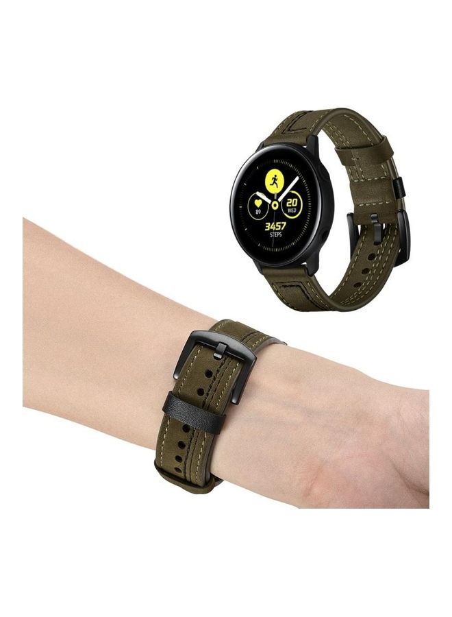 NIBEMINENT Zigzag Leather Replacement Band For Huawei Watch GT2e/GT2 46mm Green - Image 5