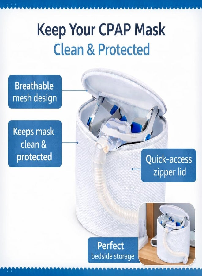 RawRock CPAP Hose Cover Fleece with Mask Holder & Cleaning Towel – Soft Insulated CPAP Tube Cover, Breathable Cylinder Mask Organizer, Reusable Cleaning Cloth (Space Grey - Image 3