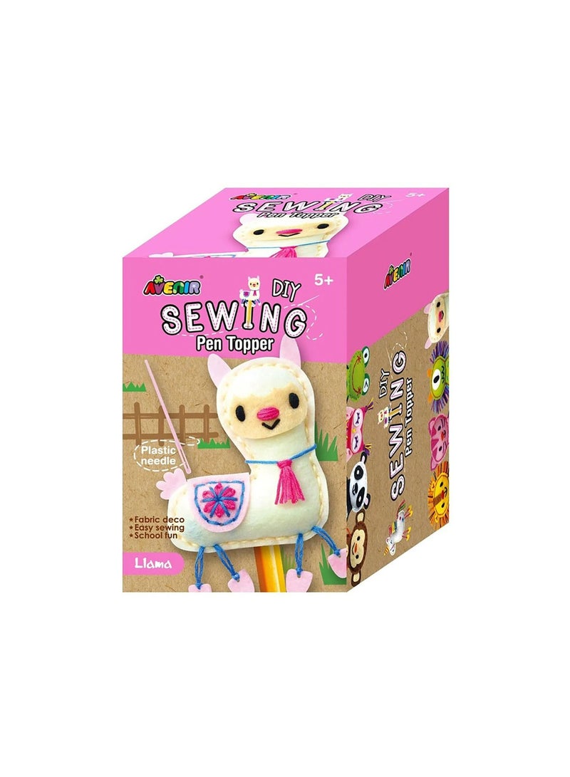 Avenir Sewing Pen Topper - Llama | DIY Pen Topper Friend Sewing Kit - Hours of Entertainment & Creativity | Tools & Instructions Included, Easy and Fun Activity for Kids + - Image 1