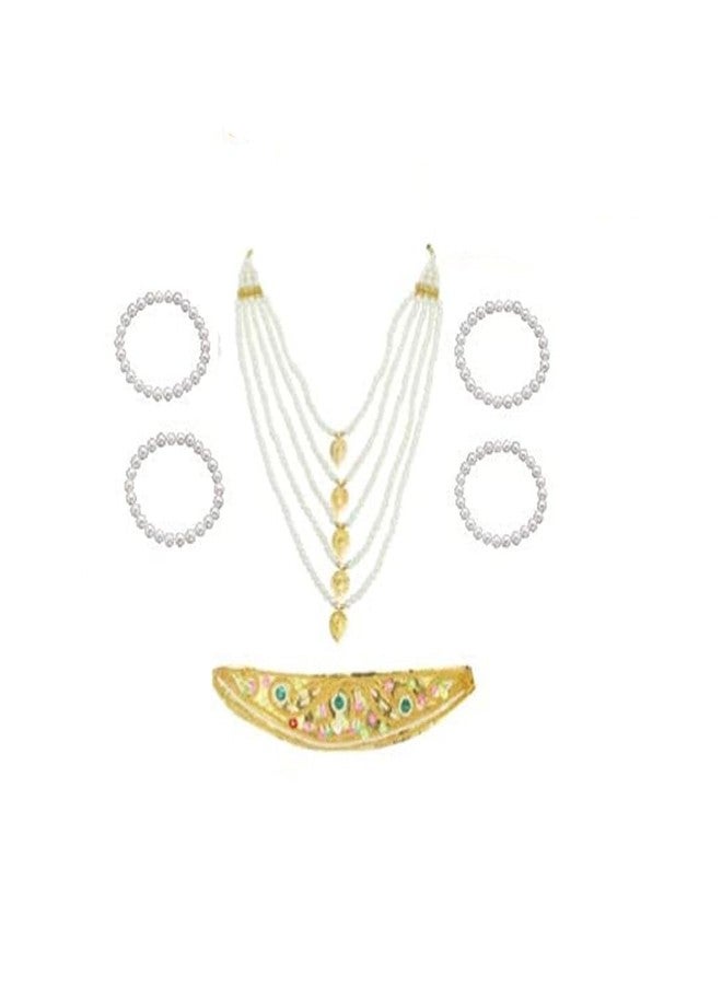 DESI ANDAAZ Krishna Dress for Kids – Fancy Dress for Boys & Girls | Bal Krishna Dress with Mukut, Flute & Accessories (Set of 10)| Janmashtami - Image 5