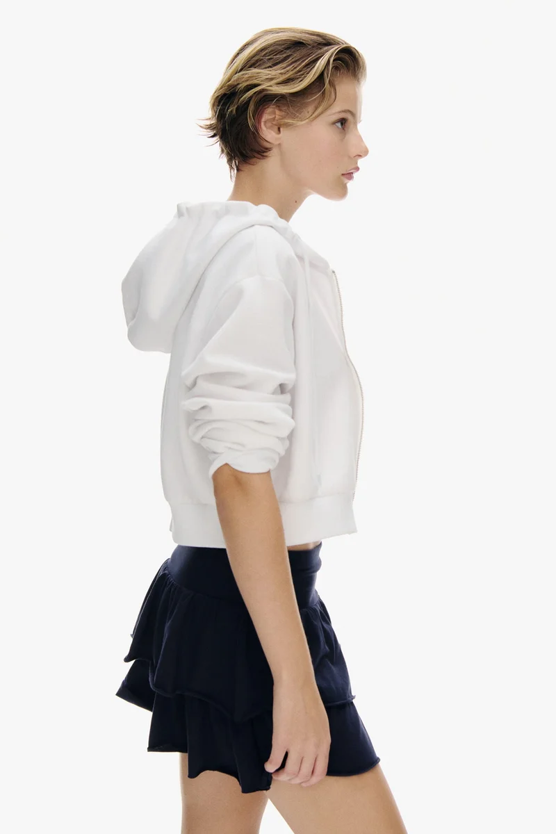 اتش اند ام Tiered jersey mini skirt