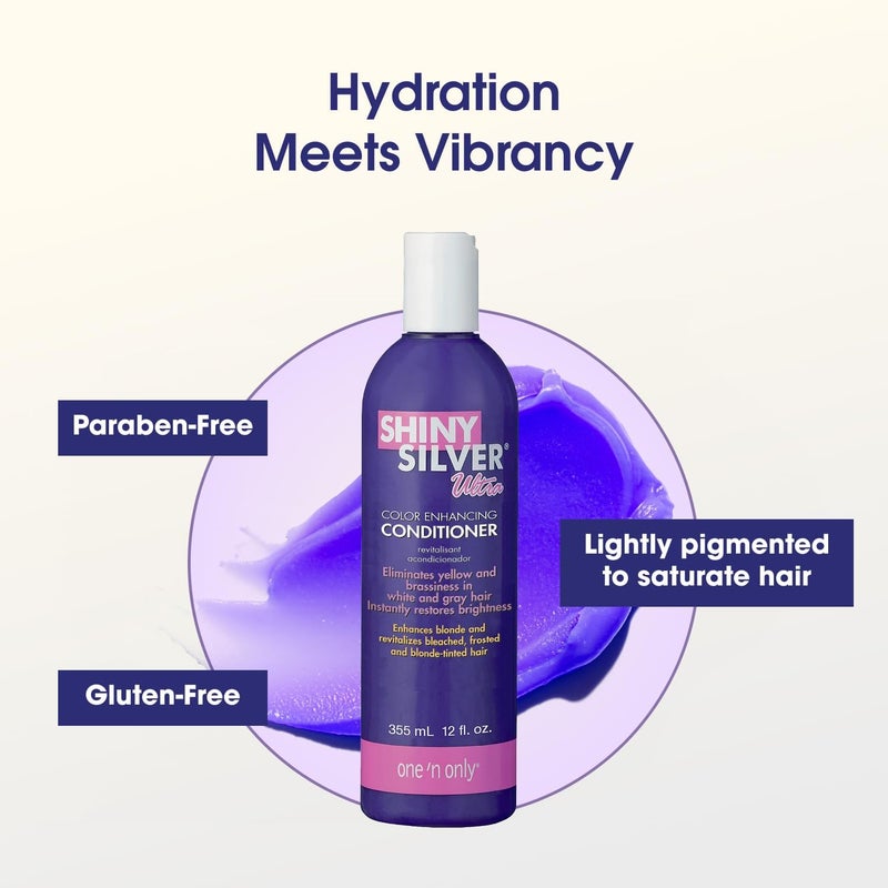 One N Only One 'n Only Shiny Silver Ultra Color Enhancing Conditioner - 12 Fl Oz - Image 5