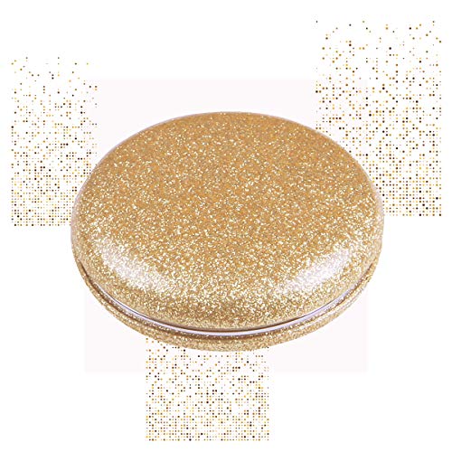 Scarlet Line Small Double Sided Foldable Purse Mirror for Women Round Magnifying Hand Mirror for Makeup Handy Compact Design Travel Mirror, Rose Gold - Image 1