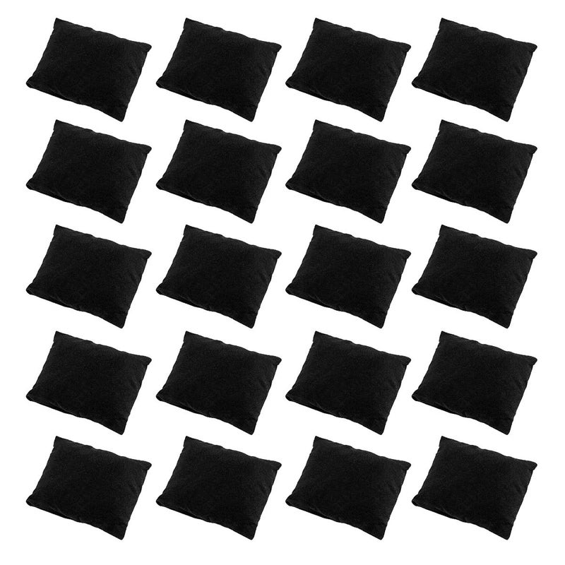 sdoot Watch Pillow, Velvet Watch Pillows for Box Bracelet Watch Pillow 20 Packs, Small Black Velvet Pillow 3.34'' x 2.95'', Jewelry Display Pillow Bracelet Bangle Cushions for Gift Box - Image 1