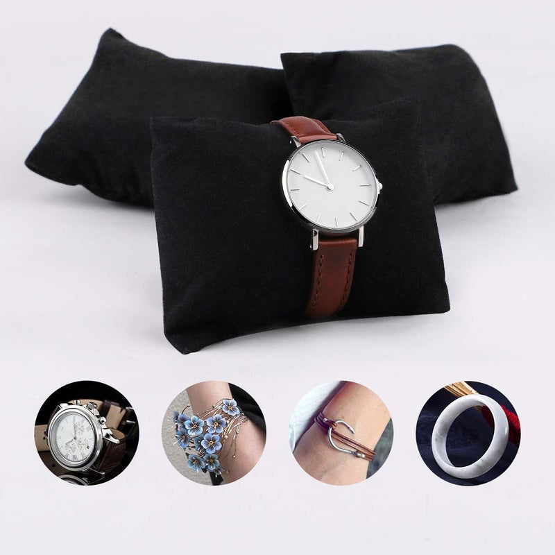 sdoot Watch Pillow, Velvet Watch Pillows for Box Bracelet Watch Pillow 20 Packs, Small Black Velvet Pillow 3.34'' x 2.95'', Jewelry Display Pillow Bracelet Bangle Cushions for Gift Box - Image 3