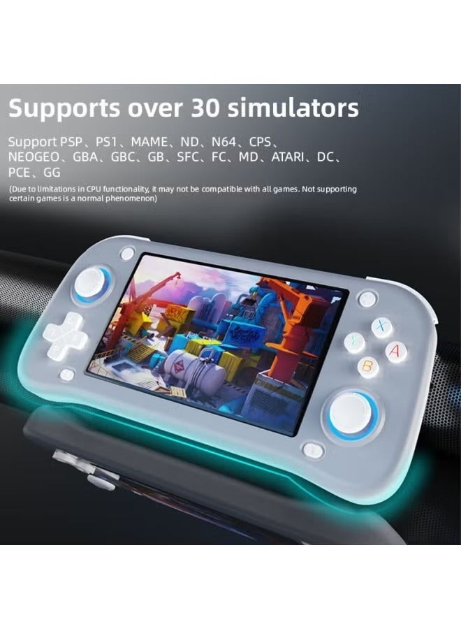 ELTRAZONE XF43 Handheld Game Console, 4.3 Inch HD Display, 128GB Storage, Open Source Retro Gaming System, Gray - Image 2