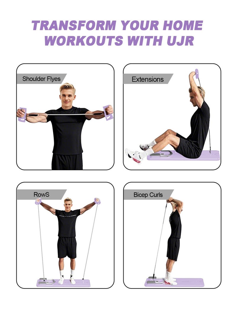 HomarKet Abdominal Board Pilates Reformer Set Multi-Purpose Foldable Pilates Reformer Board High Strength Pilates Equipment Portable Fitness Board For Home Women Men  - Image 3