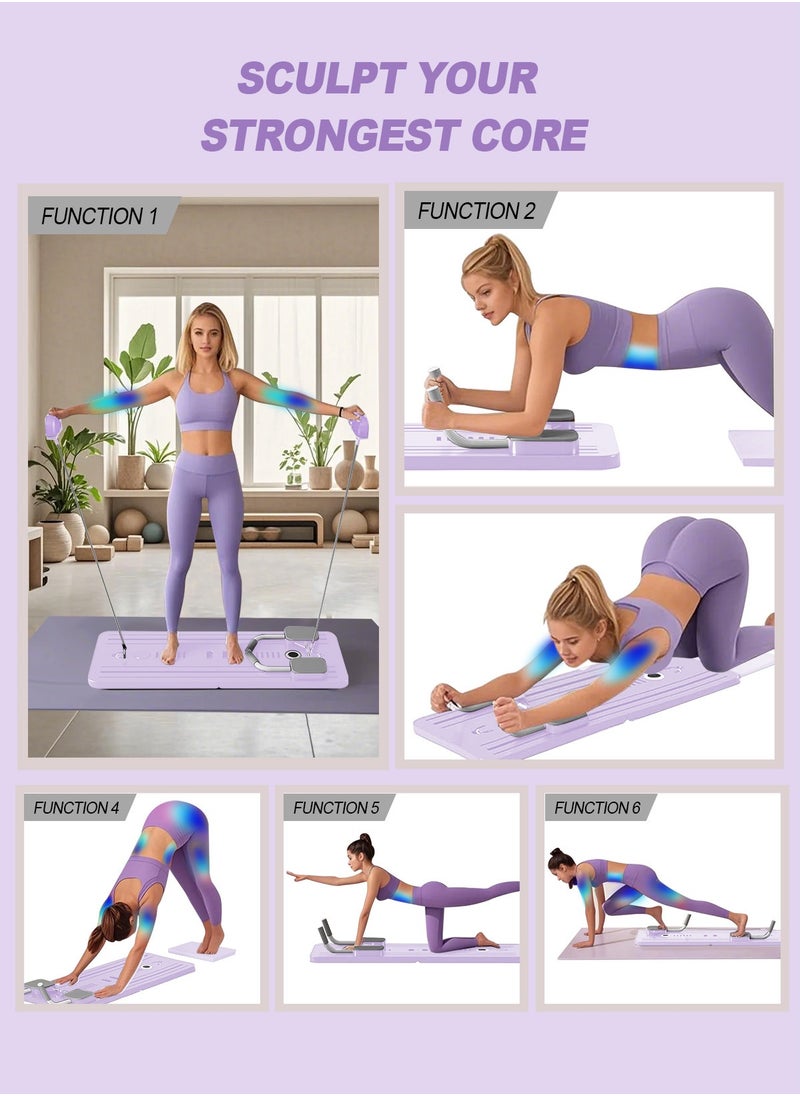 HomarKet Abdominal Board Pilates Reformer Set Multi-Purpose Foldable Pilates Reformer Board High Strength Pilates Equipment Portable Fitness Board For Home Women Men  - Image 5