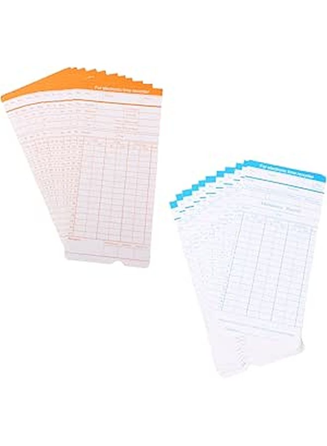 Double Sided Employee Time Clock Cards Punch Attendance Records For Office - Image 1