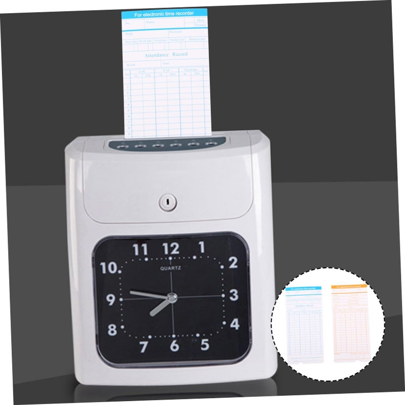 Double Sided Employee Time Clock Cards Punch Attendance Records For Office - Image 4