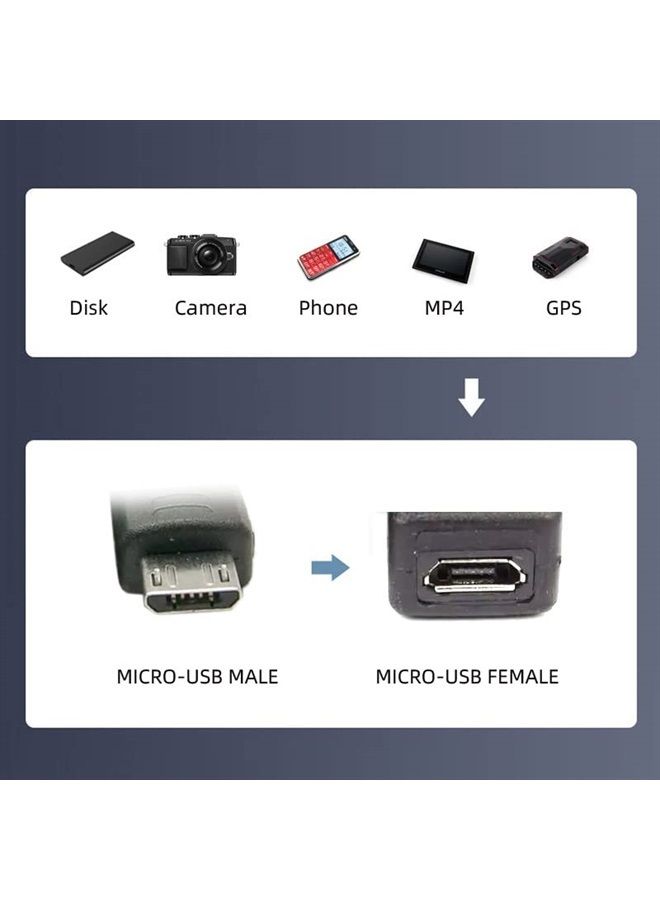 CY Cable USB 2.0 Micro USB 5Pin Male to 5Pin Female Extension Cable Hi Speed for Data Power 150cm - Image 1