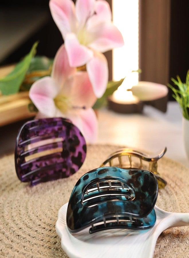 ANNACREATIONS ANNA CREATIONS 3 Pcs French Concord Hair Claw Clips Flat Barrettes & Duckbill Clutchers Strong Hold Hair Accessories for Women & Girls - Image 3