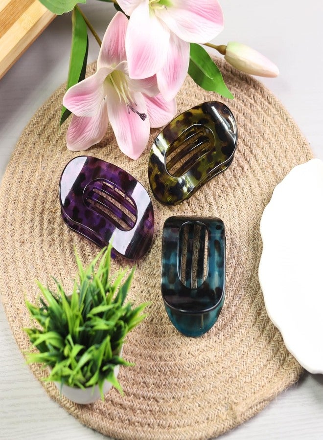 ANNACREATIONS ANNA CREATIONS 3 Pcs French Concord Hair Claw Clips Flat Barrettes & Duckbill Clutchers Strong Hold Hair Accessories for Women & Girls - Image 5