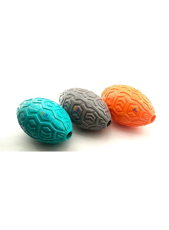 Generic Pet Rugby Ball Shape Soft Natural Interactive Food Dispenser Feeding Toy - Slow Feeder Ball Toy For Dogs And Cats (Color May Vary) - Pack Of 1  - Image 2