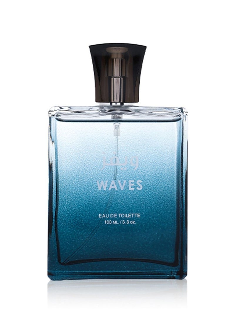 BLENDS ALMUSBAH Waves Eau De Toilette For Men - 100 ML - Image 4